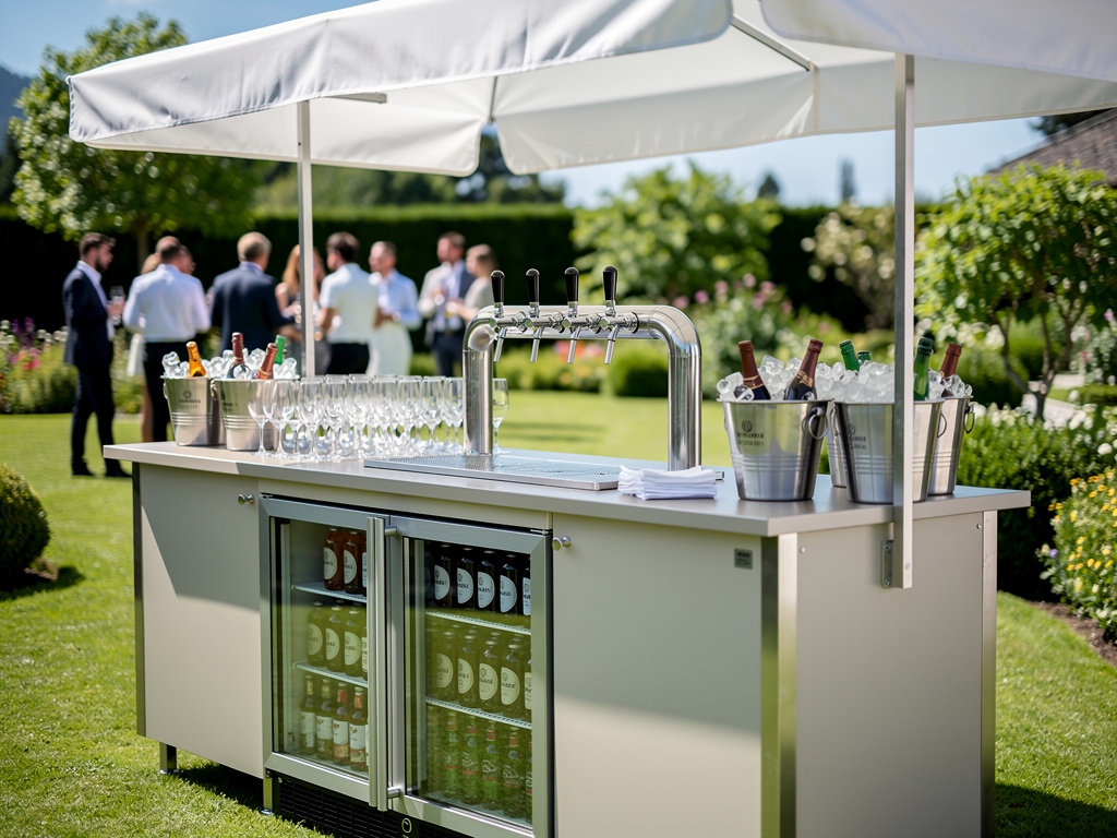 Mobile Schankanlage bei einem Outdoor-Event